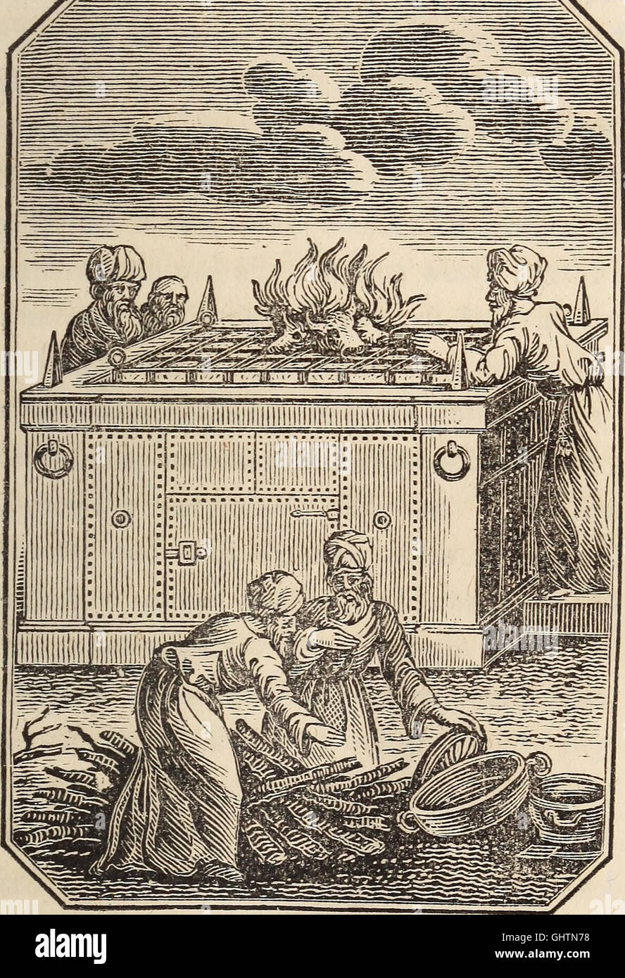 La scrittura della storia di idolatria, che mostra il collegamento tra le tradizioni della mitologia pagana e la Bibbia (1838) Foto Stock