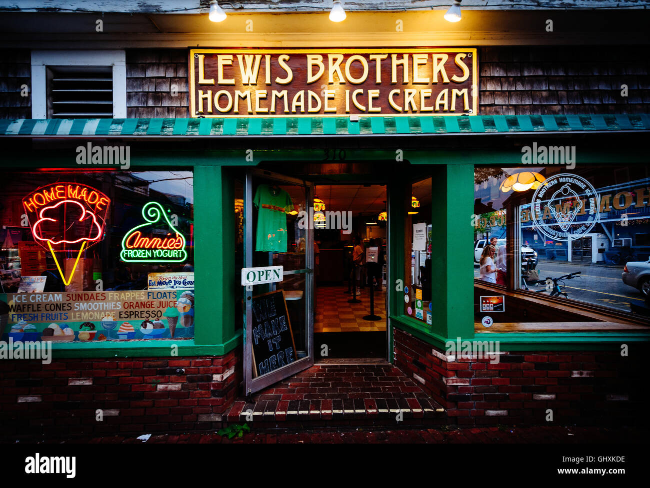 Ice Cream shop in a Provincetown, Cape Cod, Massachusetts. Foto Stock