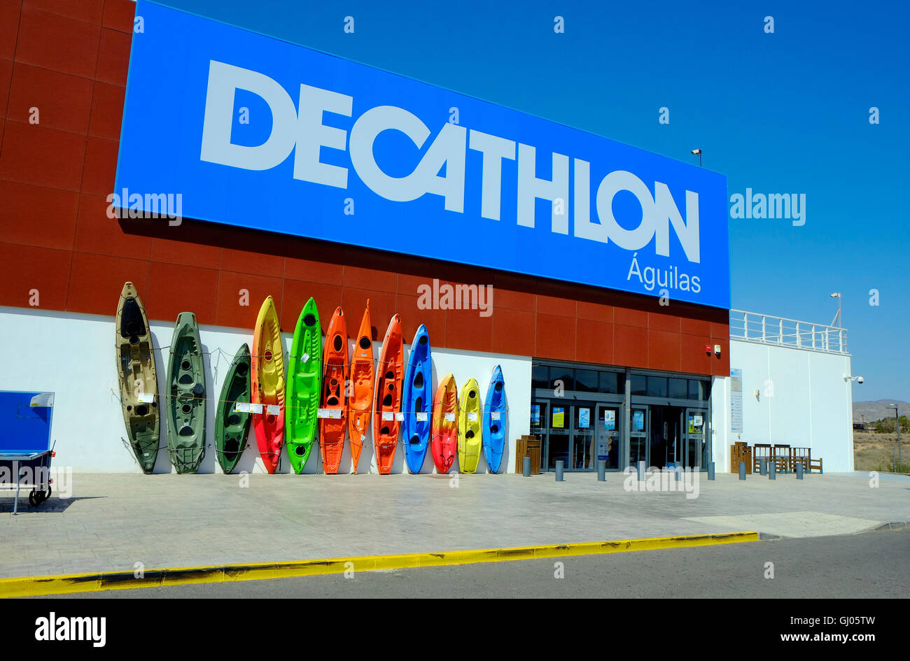 Negozio decathlon, Aguilas, Spagna Foto Stock