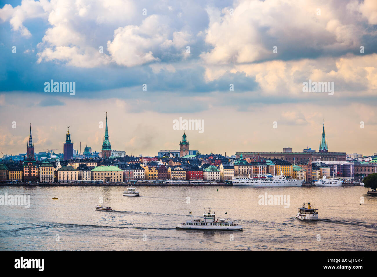 Stoccolma, Svezia cityscape dal porto. Foto Stock