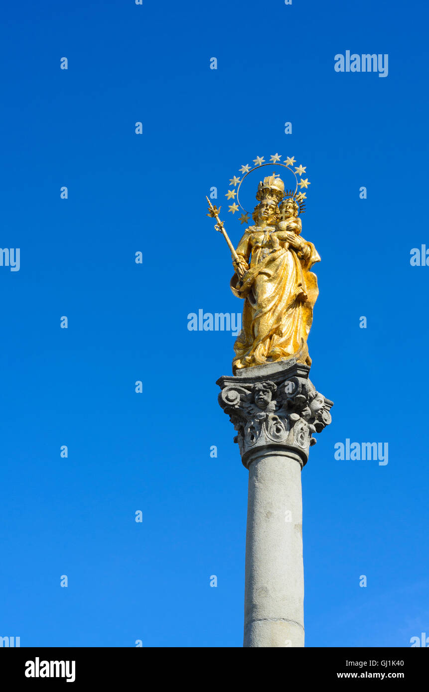 Pinkafeld: colonna mariana, Austria, Burgenland, Foto Stock