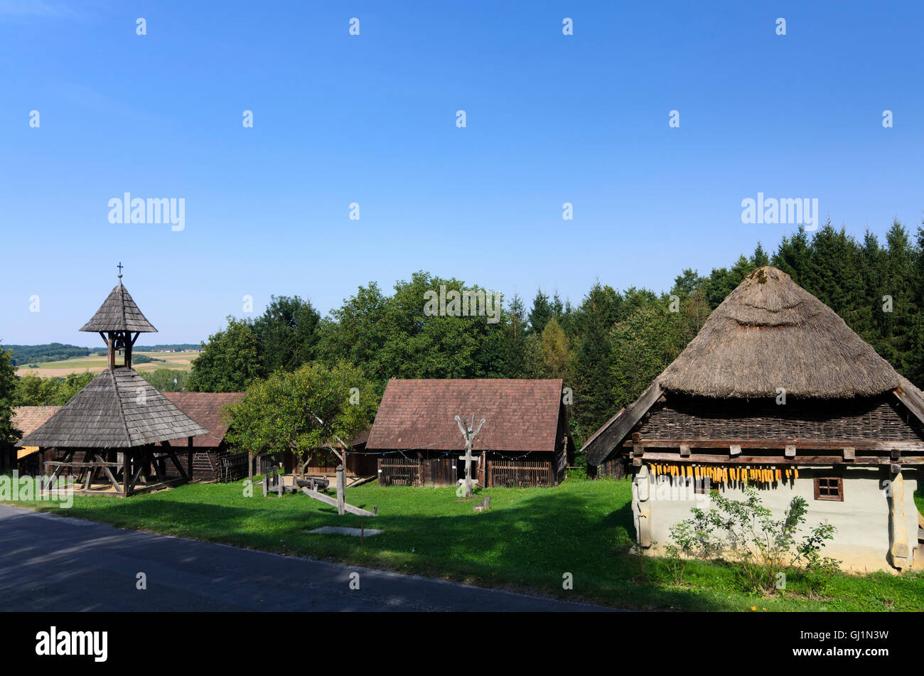 Gerersdorf-Sulz: open air museum Ensemble Gerersdorf, Austria, Burgenland, Foto Stock
