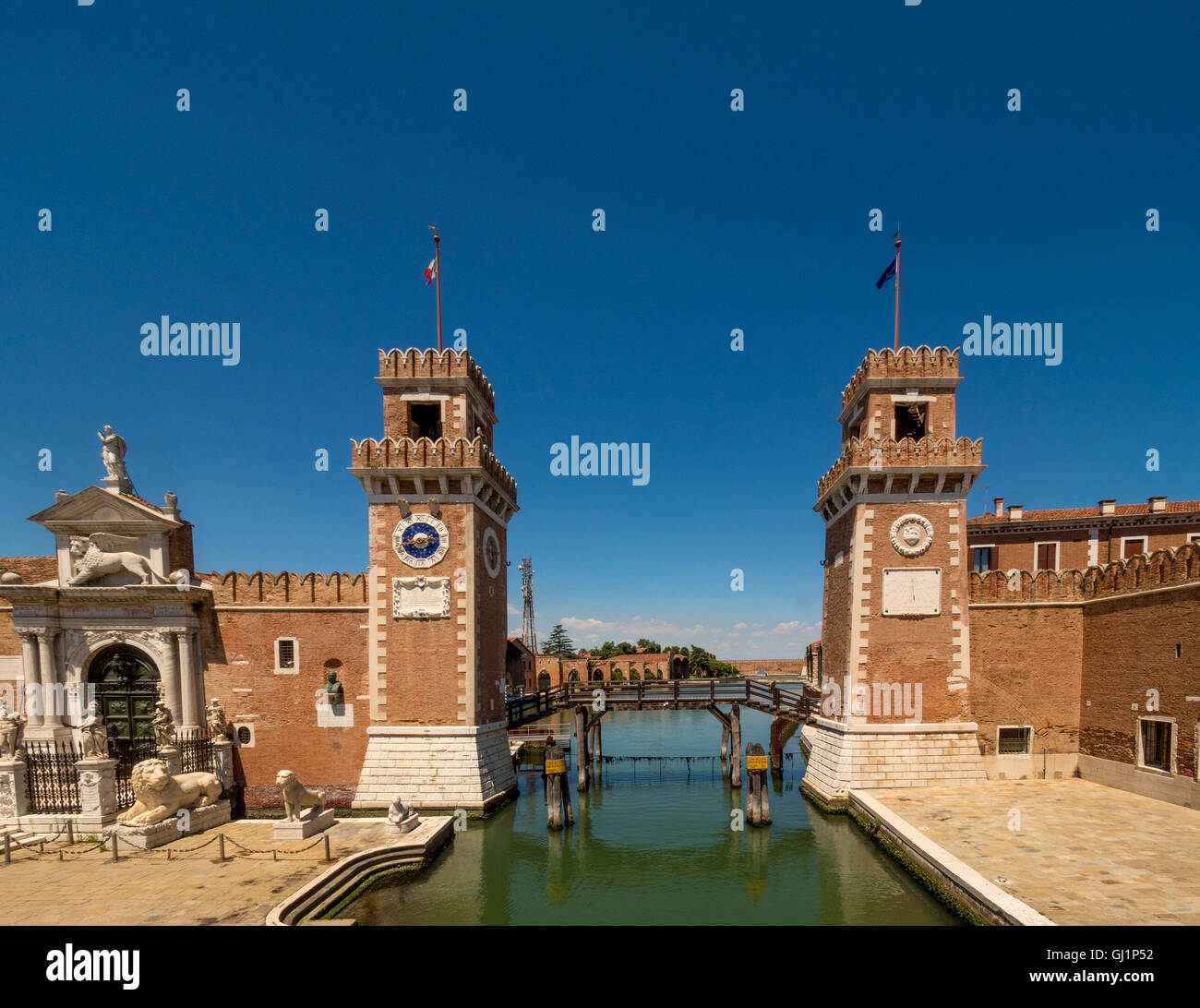 Porta Magna, Arsenale. Venezia, Italia. Foto Stock
