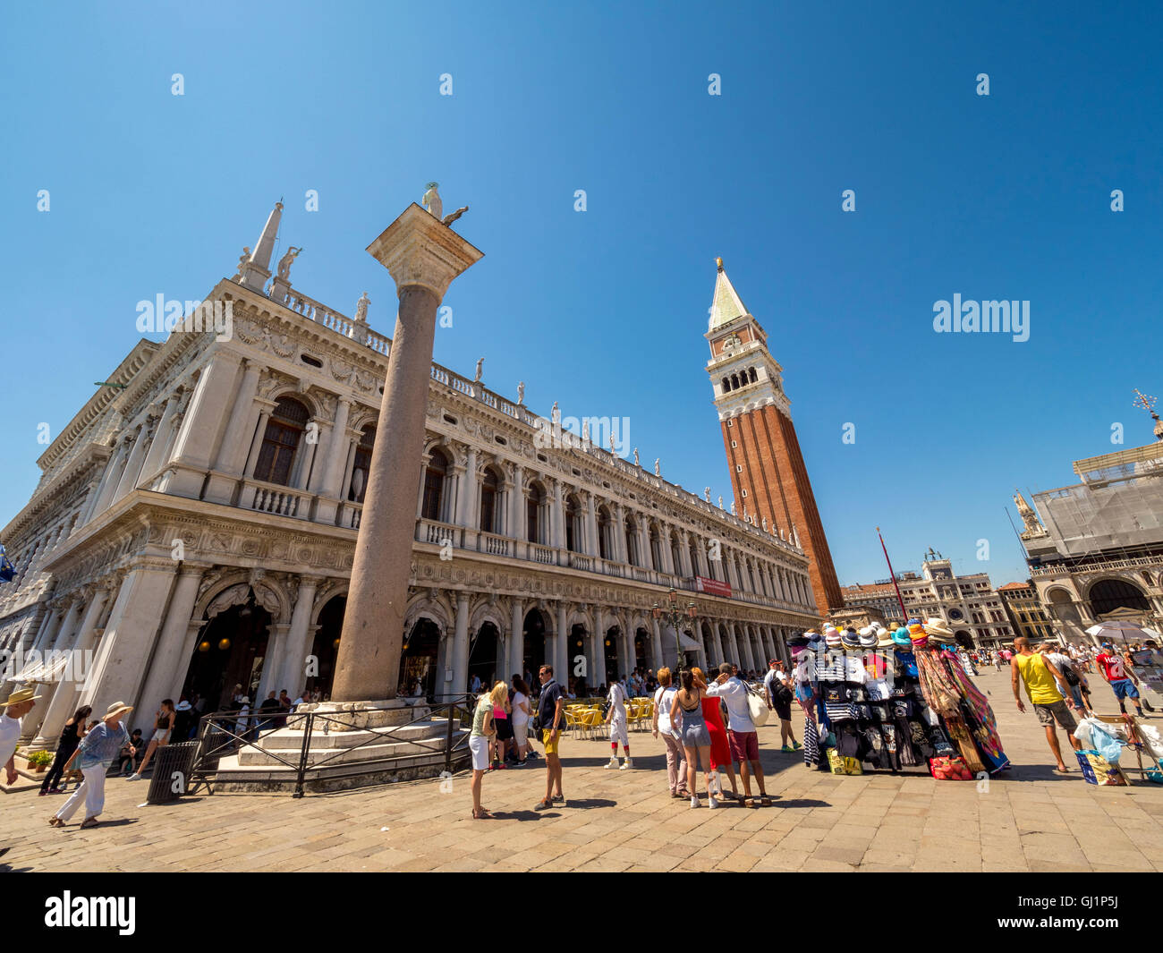 La piazzetta di San Marco e della Biblioteca Marciana di Venezia. Foto Stock