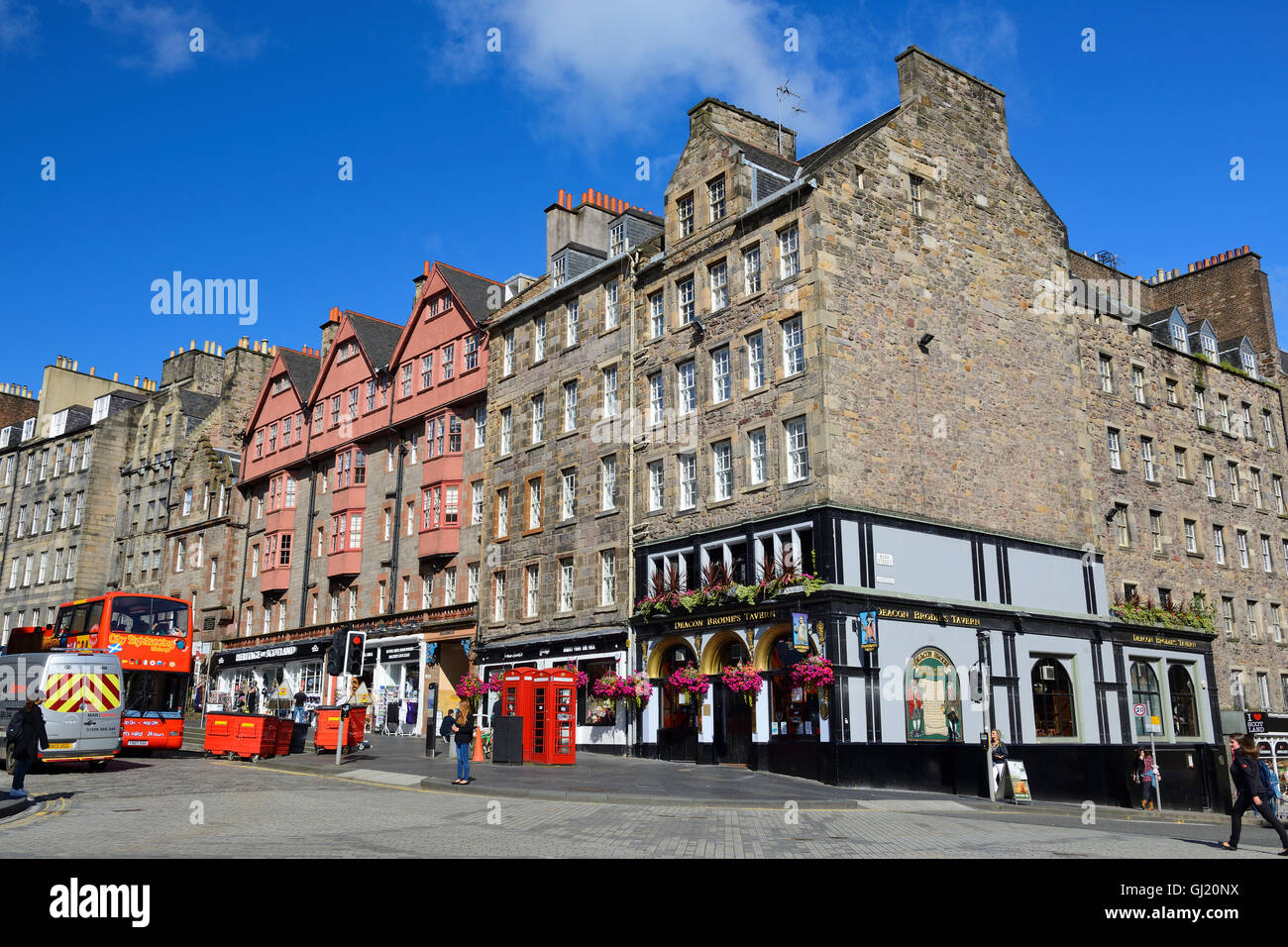 Il diacono Brodie's Tavern sul Royal Mile di Edimburgo, Scozia Foto Stock