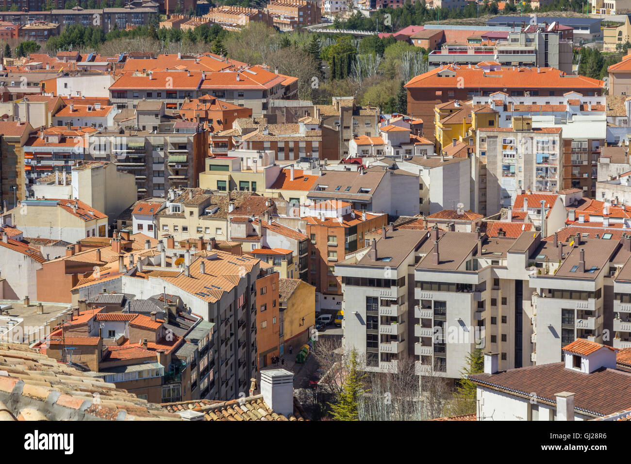 Vista aerea della città monumentale di Cuenca, Spagna Foto Stock