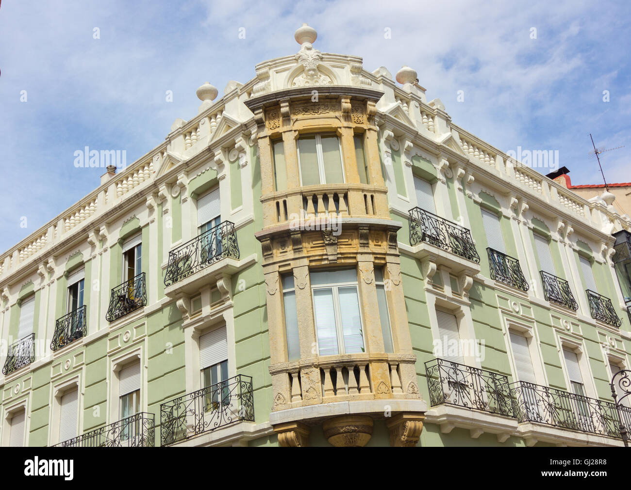 Vecchio edificio nella città di Leon in Spagna Foto Stock