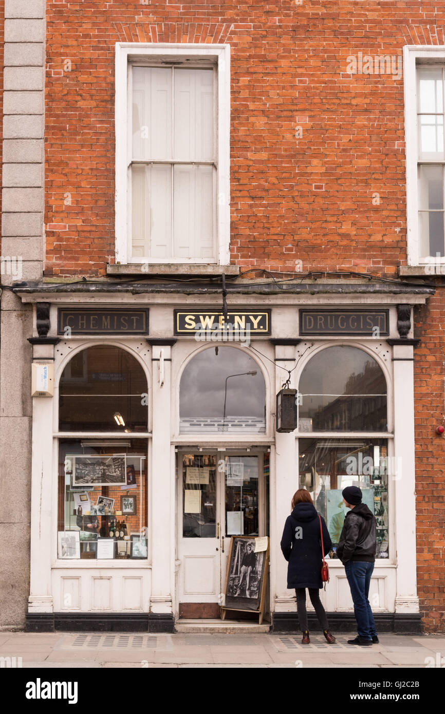 Sweny - la farmacia di Dublino - ora un museo - featured in James Joyce Ulisse Foto Stock
