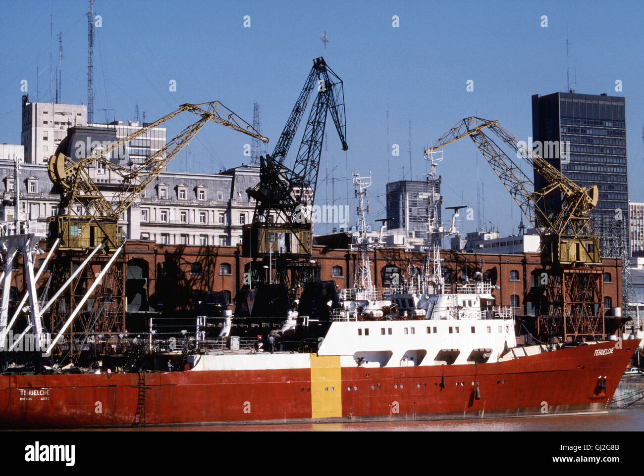 Nave in porto commerciale, buenos aires, Argentina, Sud America Foto Stock