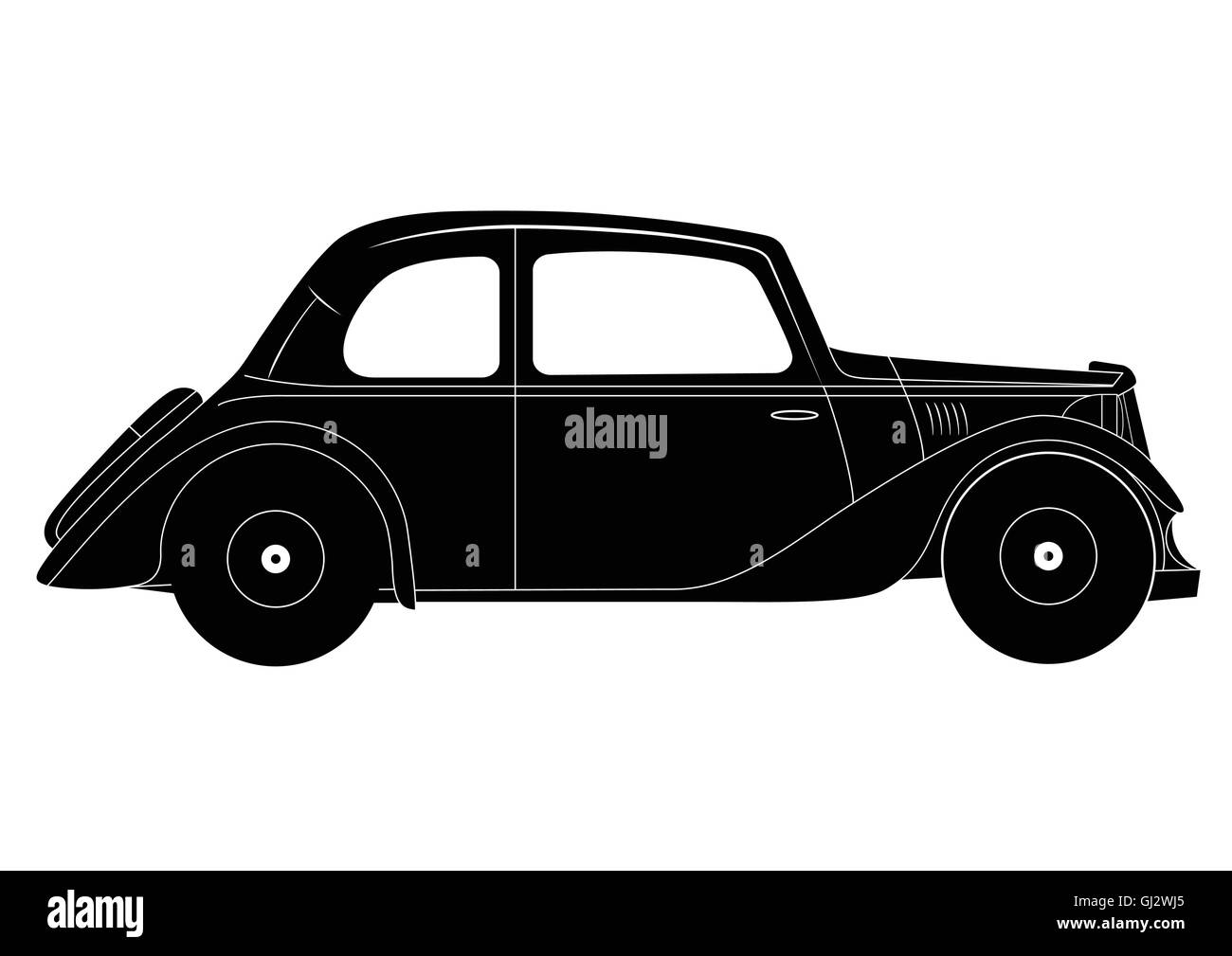 Coupe - vintage modello di automobile Illustrazione Vettoriale