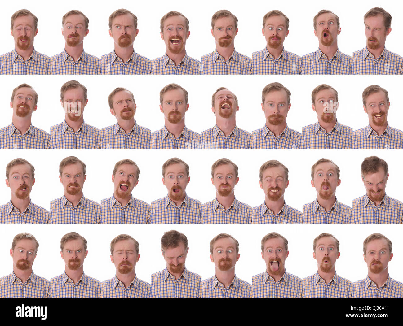 Espressioni del viso Foto Stock