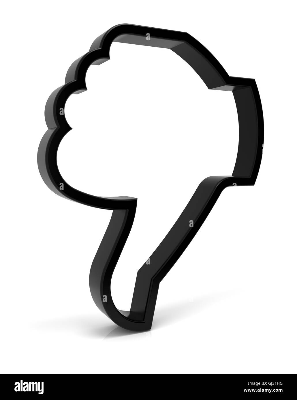 Pollici giù Foto Stock