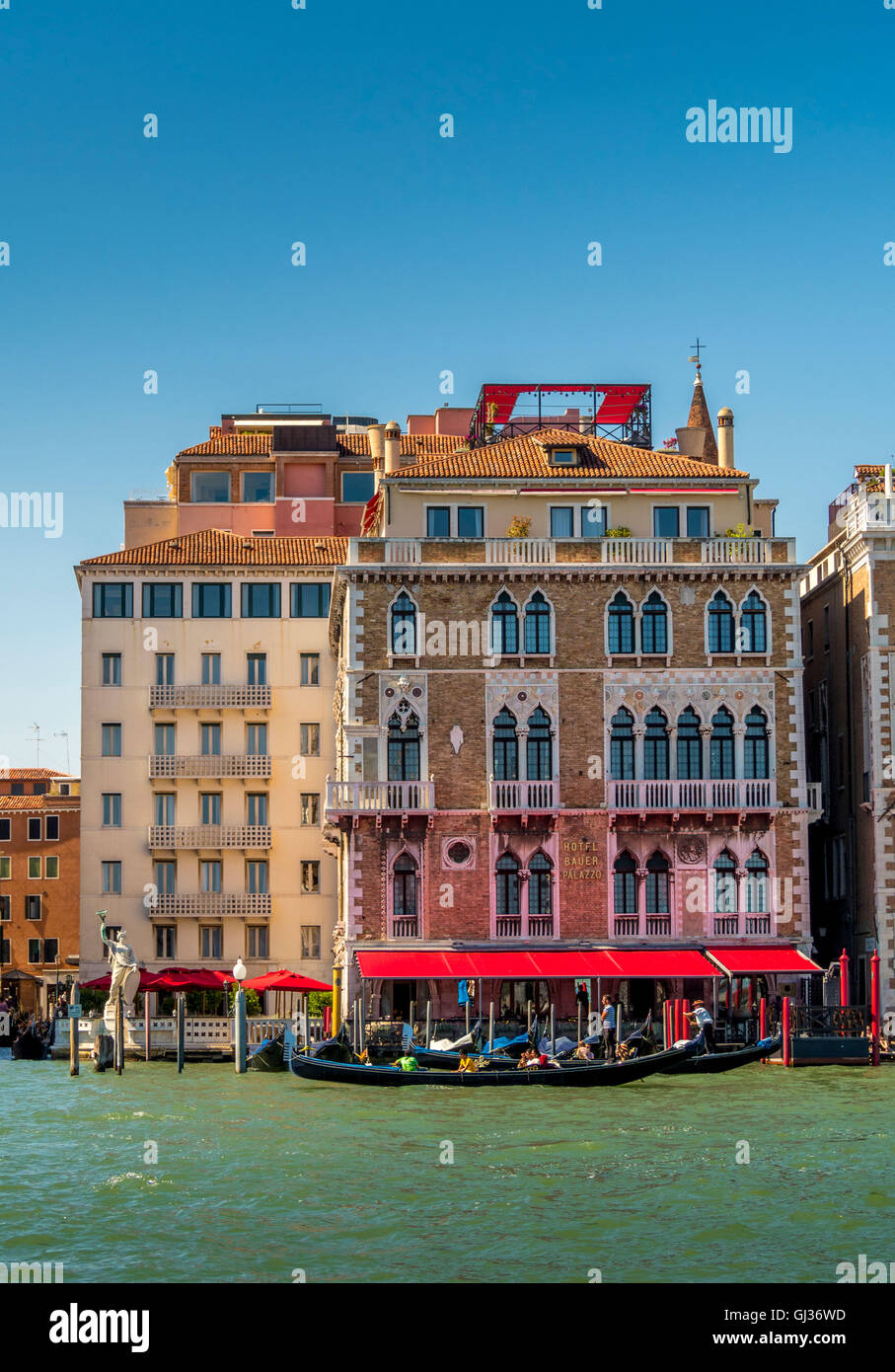 Hotel Bauer Il Palazzo situato lungo il Canal Grande di Venezia. L'Italia. Foto Stock
