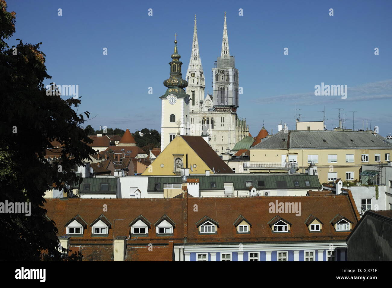 Vista città - Zagabria, Croazia, Europa Foto Stock