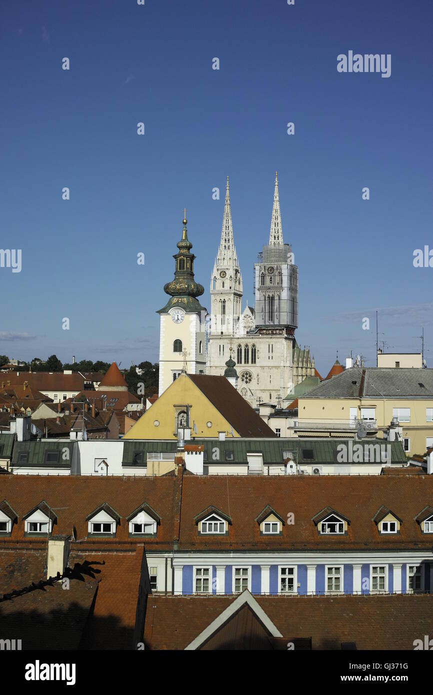 Vista città - Zagabria, Croazia, Europa Foto Stock