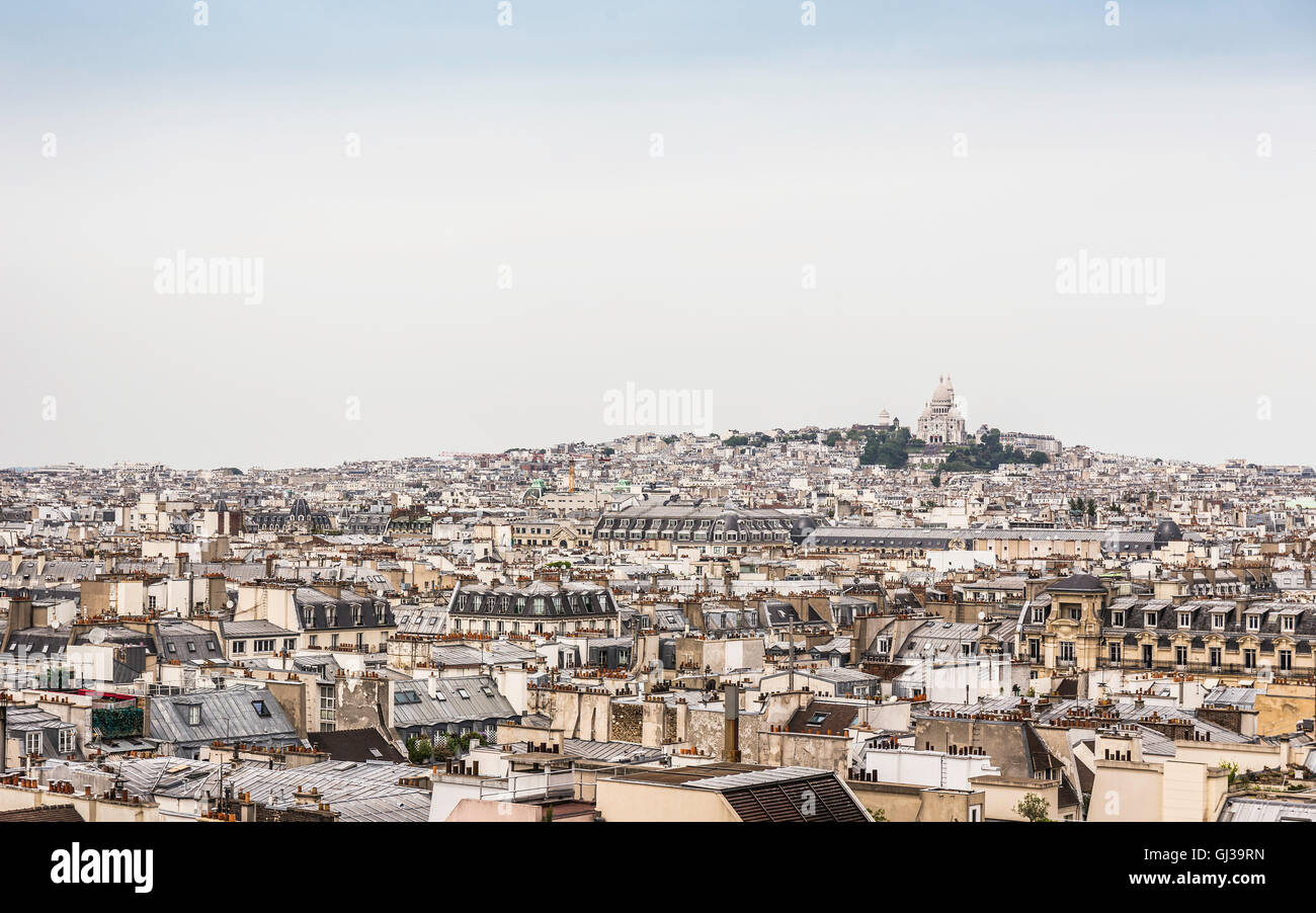 Vista dal Centro Georges Pompidou, Parigi, Francia Foto Stock