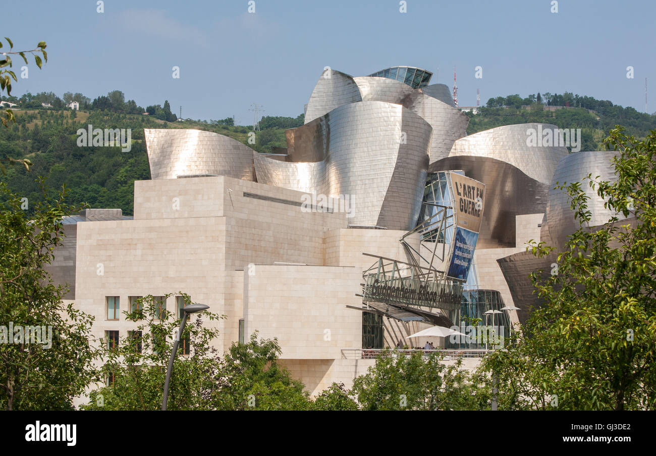 Al Museo Guggenheim, Bilbao,il basco,Spagna,l'Europa. Foto Stock