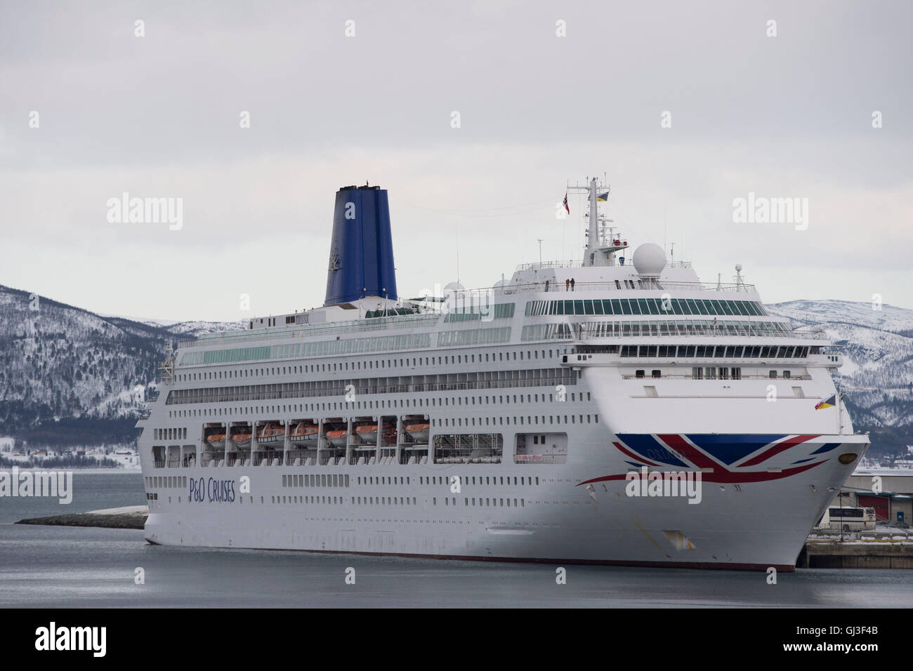 P&O Oriana nave da crociera in Alta, Norvegia. Foto Stock