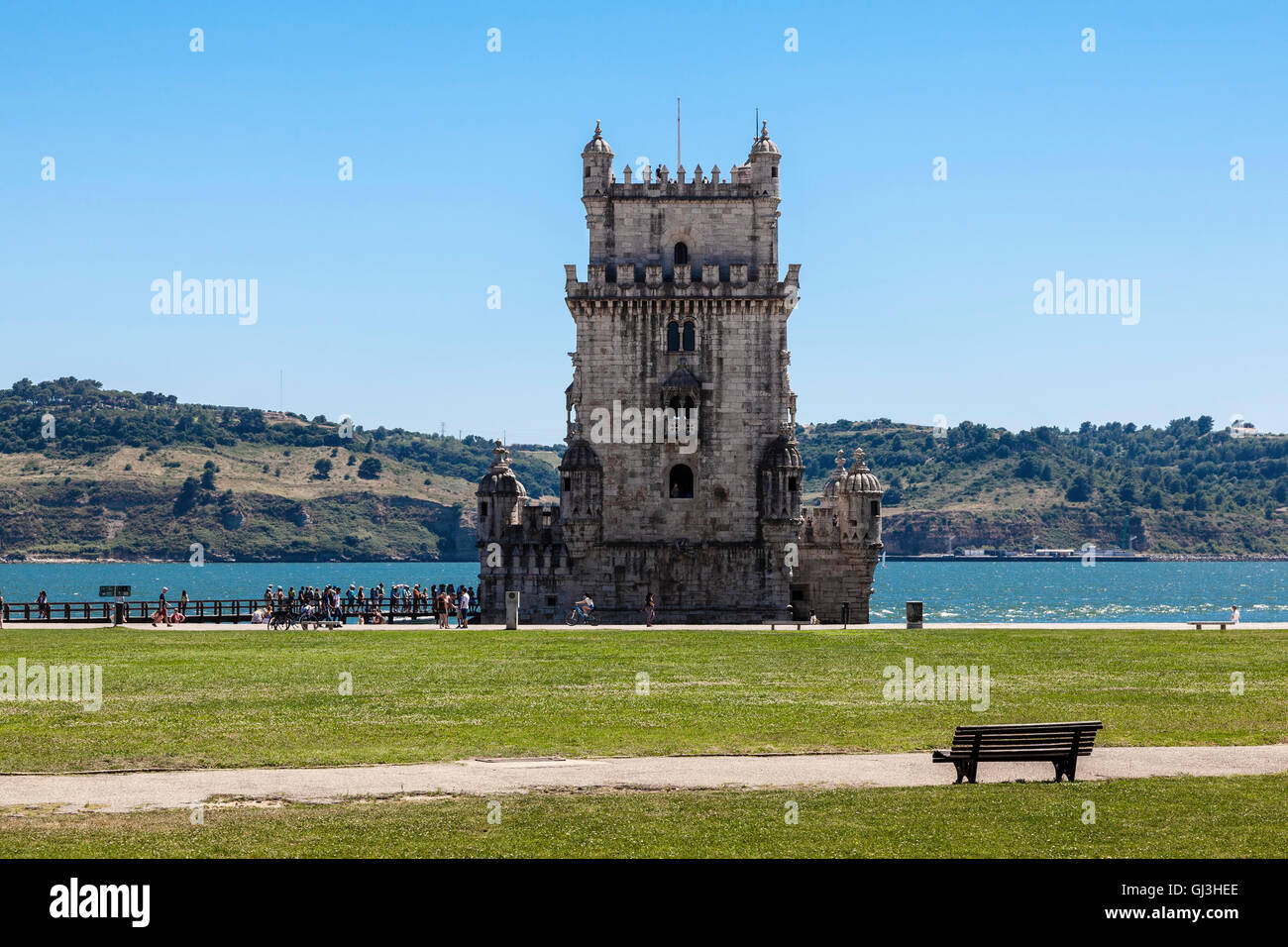 La Torre di Belem a Lisbona, Portogallo. Foto Stock