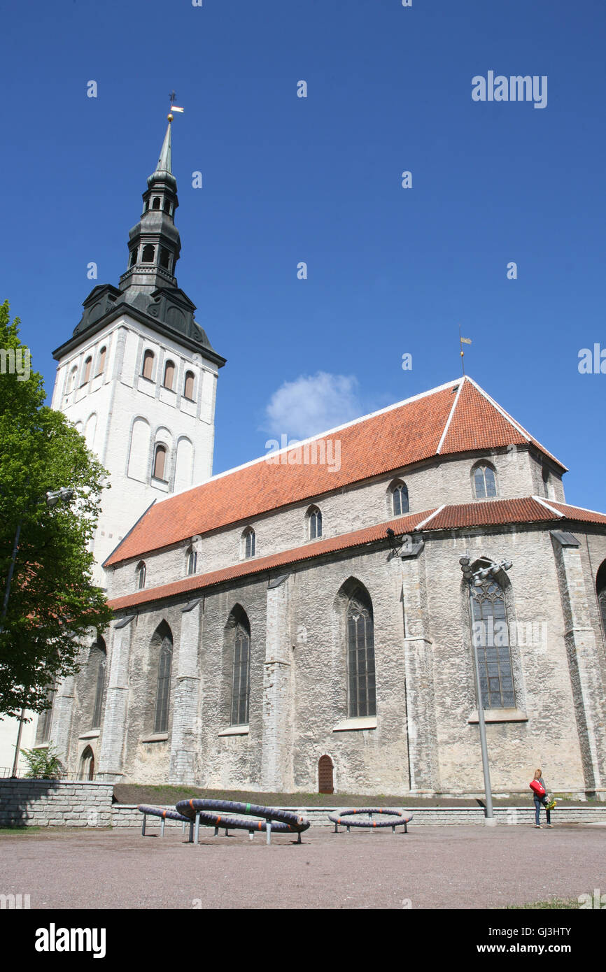 Niguliste Chiesa. Questa chiesa è una famosa sala concerti per la sua superba acustica e organo performance sono detenuti lì ogni Foto Stock