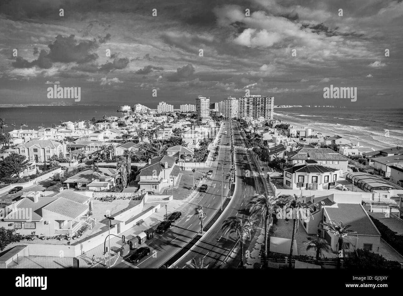 San Javier la manga, Spagna - Settembre 2015: città vista superiore Foto Stock