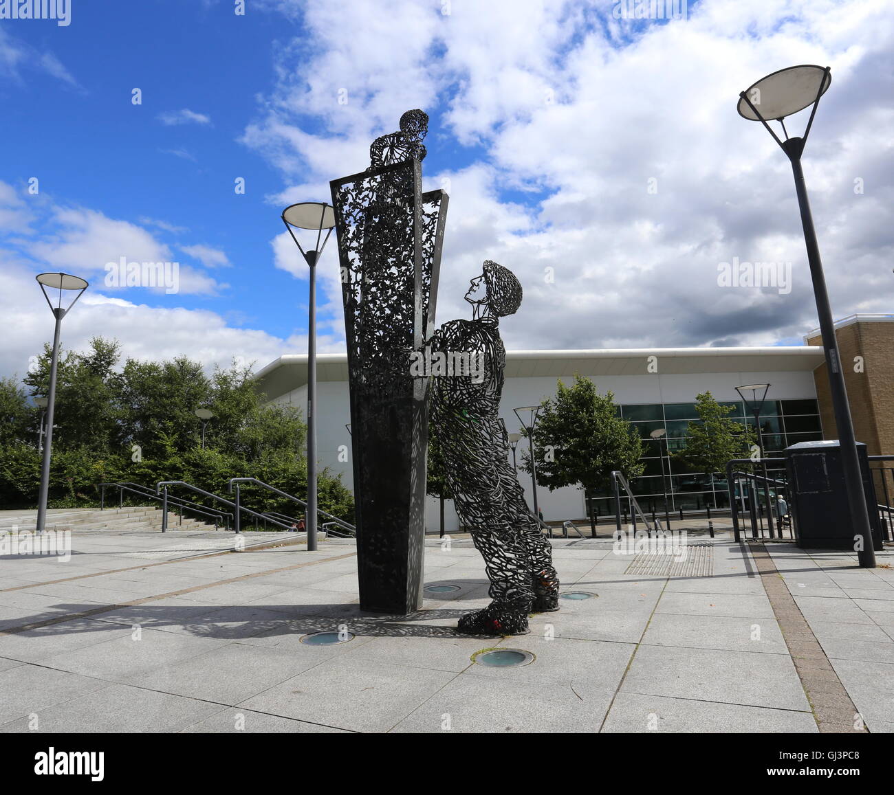Posso vedere per miglia scultura di Andy Scott alloa clackmannanshire Scozia Luglio 2016 Foto Stock