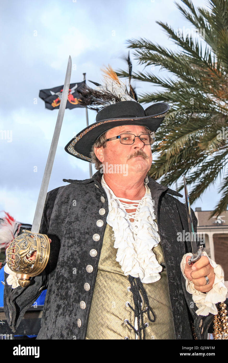 Giorni di contrabbando in Lake Charles, Louisiana, celebrando i giorni del pirata Jean Lafitte. Foto Stock