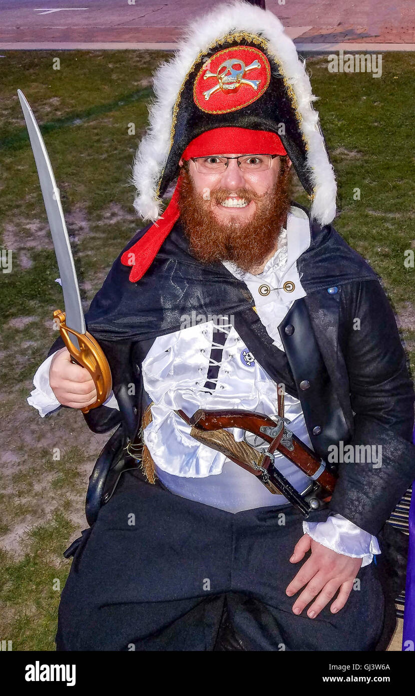 Giorni di contrabbando in Lake Charles, Louisiana, celebrando i giorni del pirata Jean Lafitte. Foto Stock