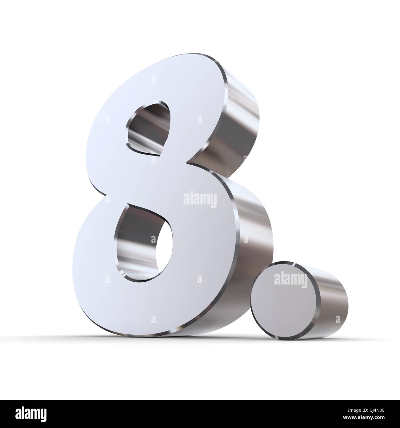 8 lucido con Round Dot - metallico Foto Stock