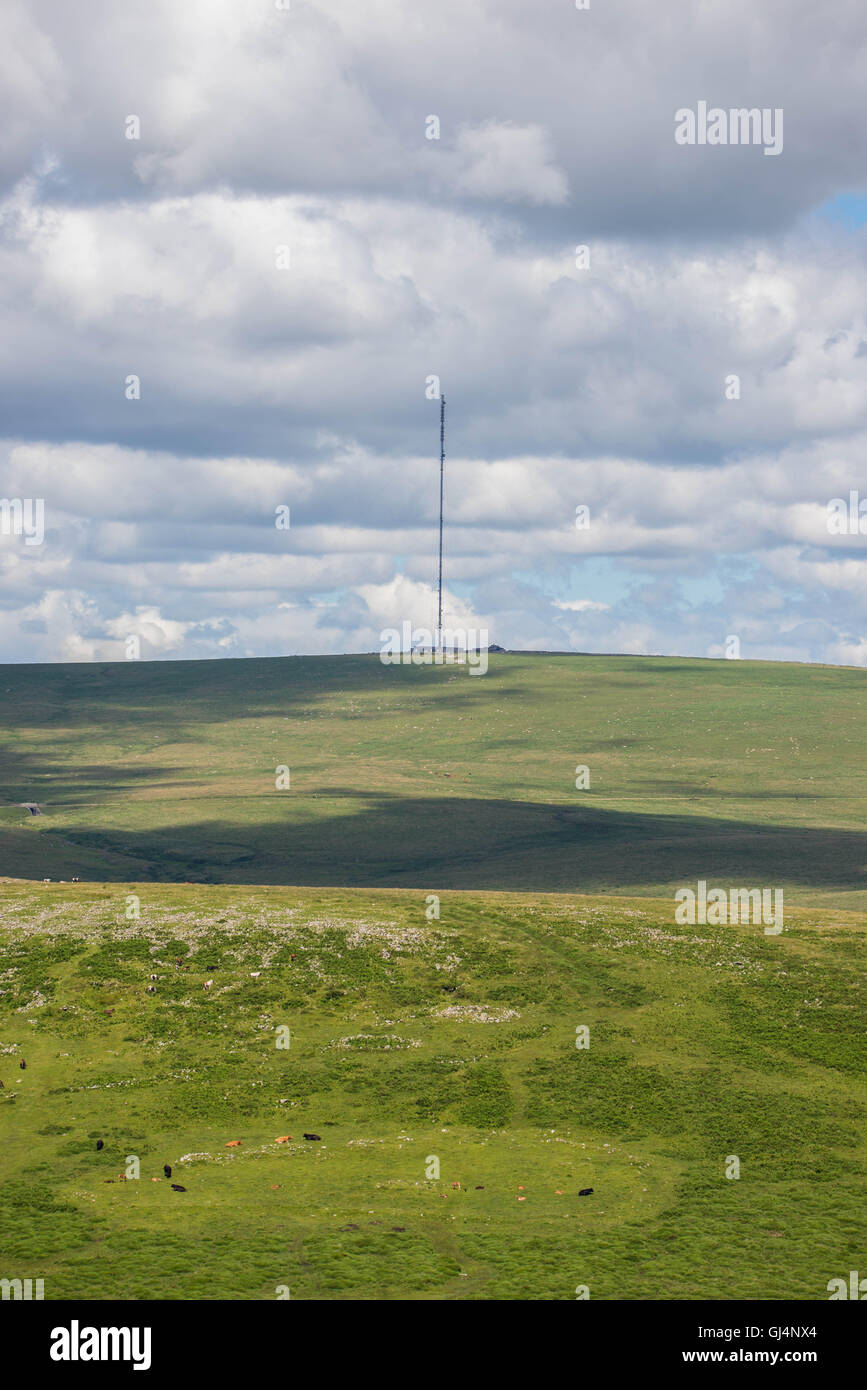 Il trasmettitore di Princetown e stazione di relè Foto Stock