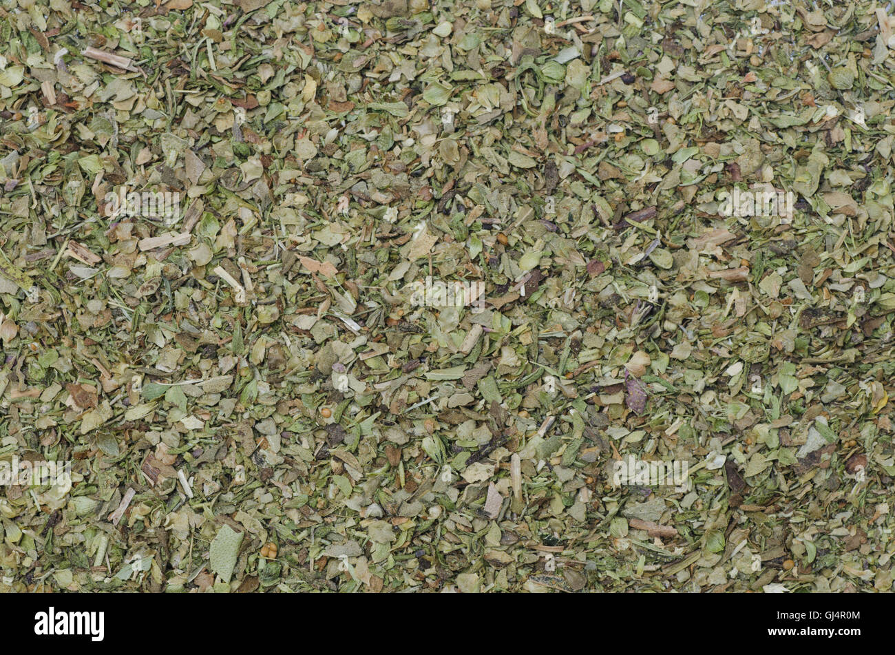 Essiccato herbes de Provence spice texture di sfondo Foto Stock