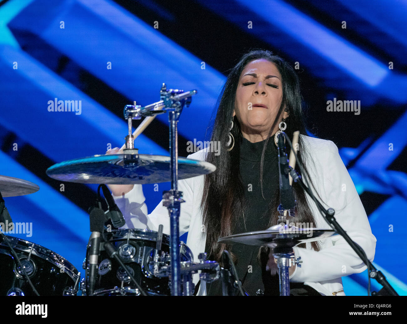 Philadelphia, Pennsylvania, Stati Uniti d'America, 28 luglio 2016 Sheila e esegue al DNC Credito: Mark Reinstein Foto Stock