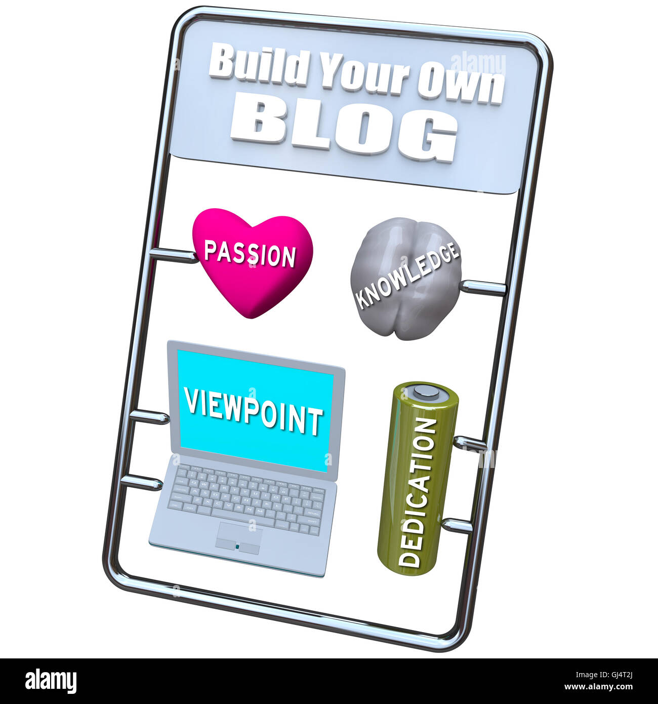 Costruisci il tuo Blog - Modello Kit Foto Stock