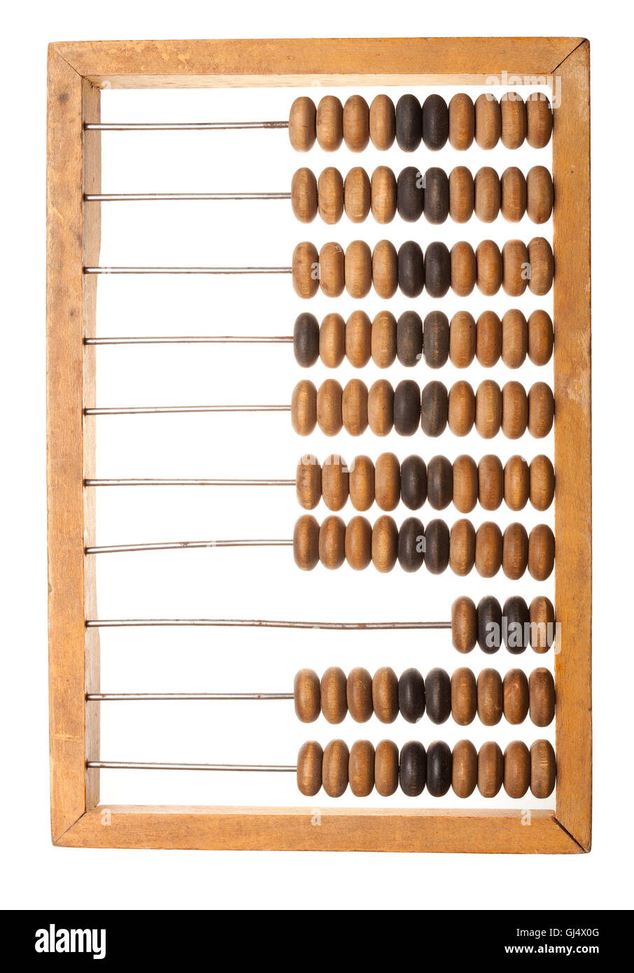 In legno antico abacus Foto Stock