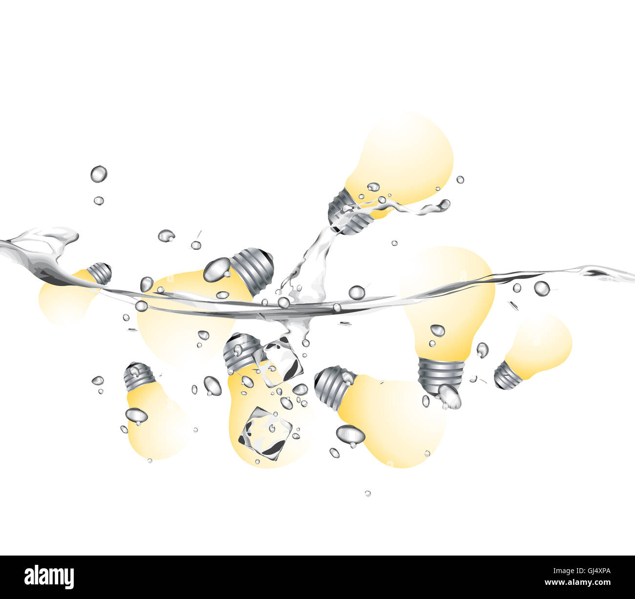 Luce di lampada a incandescenza Foto Stock