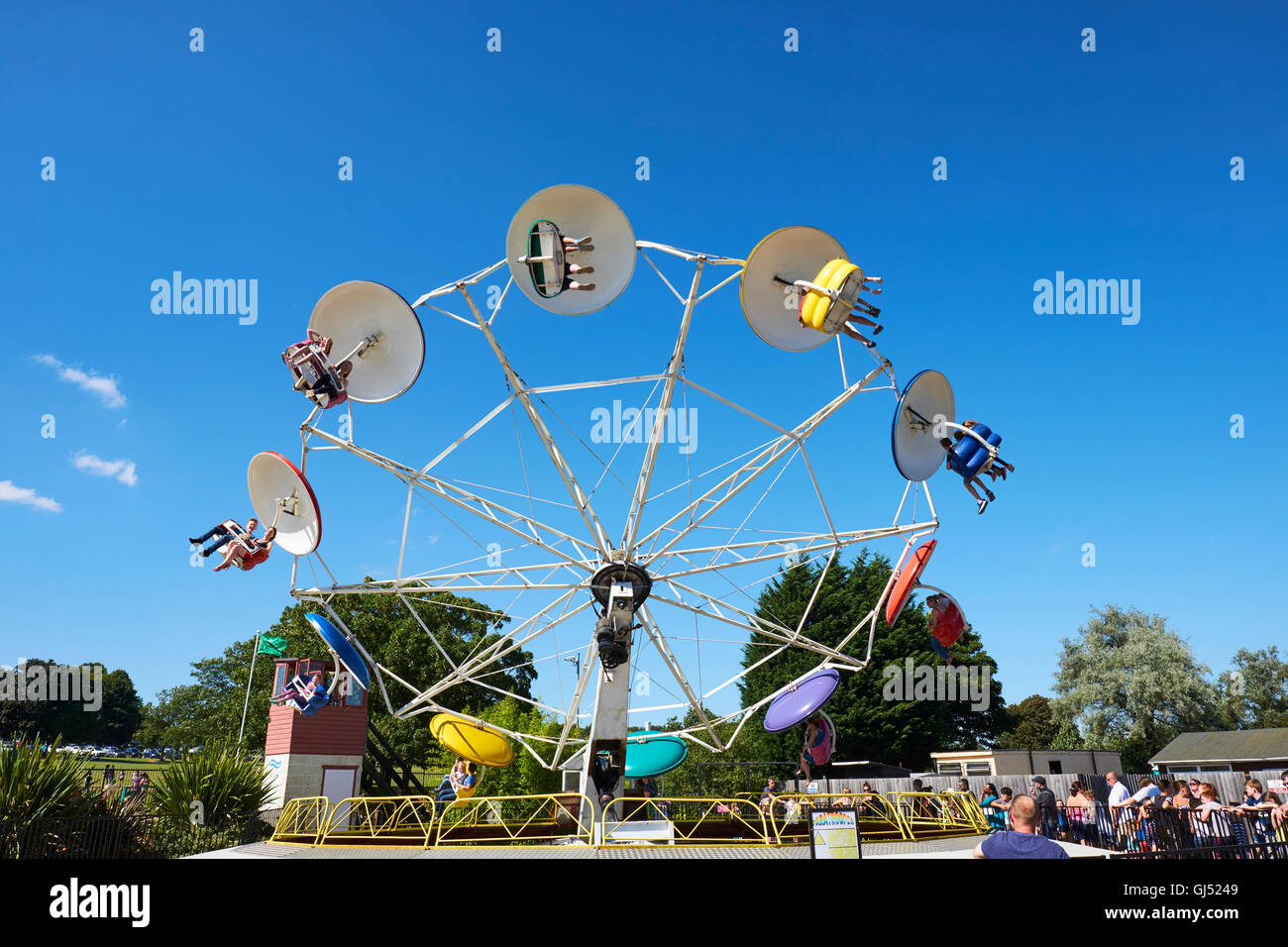 Paracadutista Ride a Wicksteed Park il secondo più antico Parco a Tema il Regno Unito Kettering Northamptonshire Foto Stock