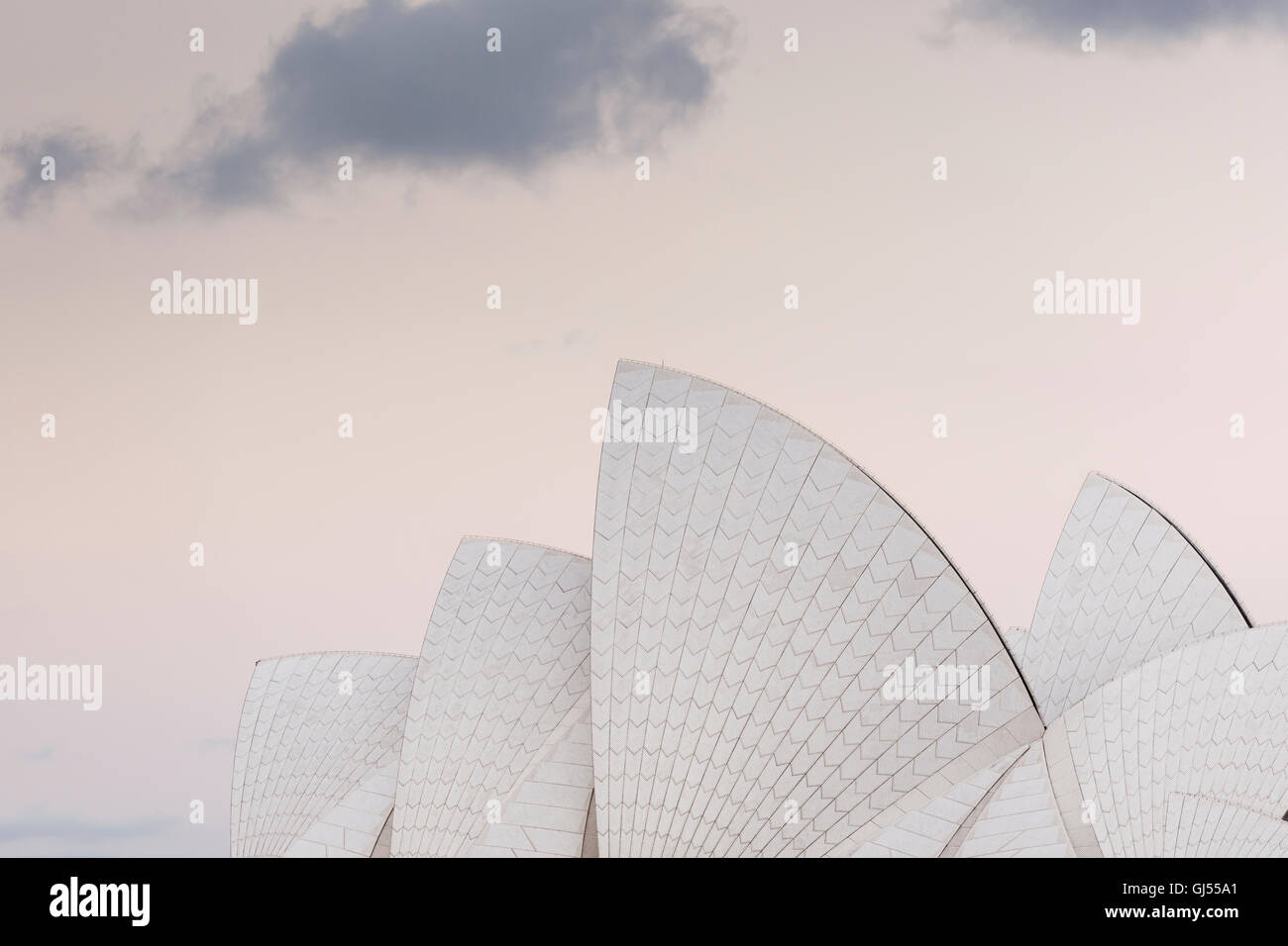 Sydney Opera House nel porto di Sydney. Foto Stock