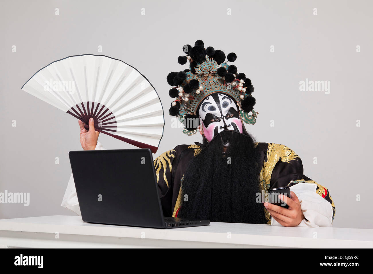 Opera di Pechino caratteri Foto Stock