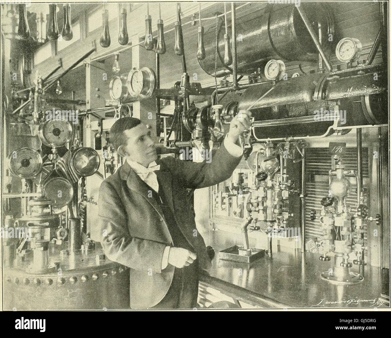 Locomotiva engineering - una pratica ufficiale della stazione di potenza motrice e il materiale rotabile (1900) Foto Stock