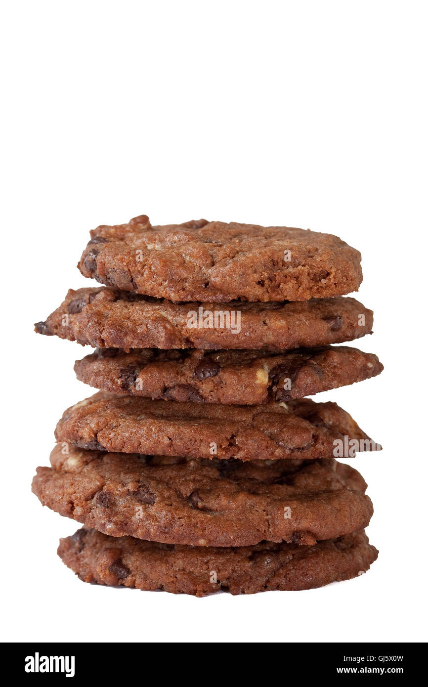 Cioccolato doppia torre di cookie Foto Stock