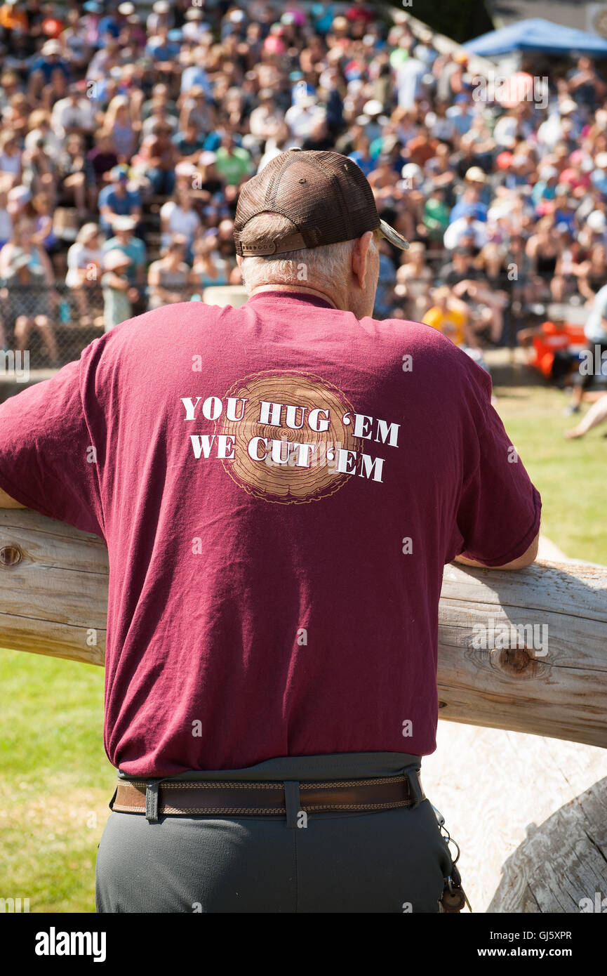 La Squamish logger logger giorno evento sportivo. Foto Stock