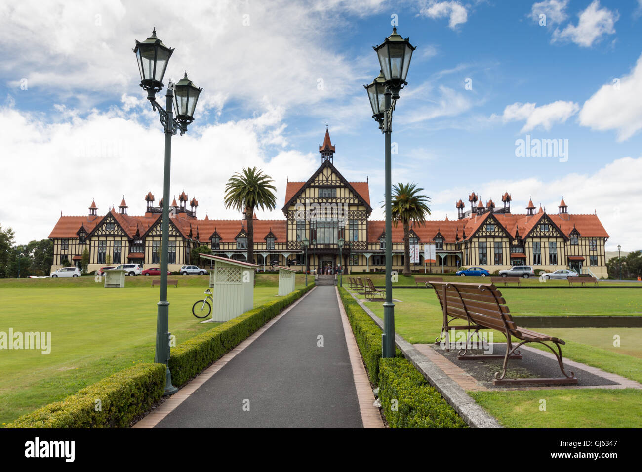 Rotorua città Isola del nord della Nuova Zelanda museum 2016 Foto Stock