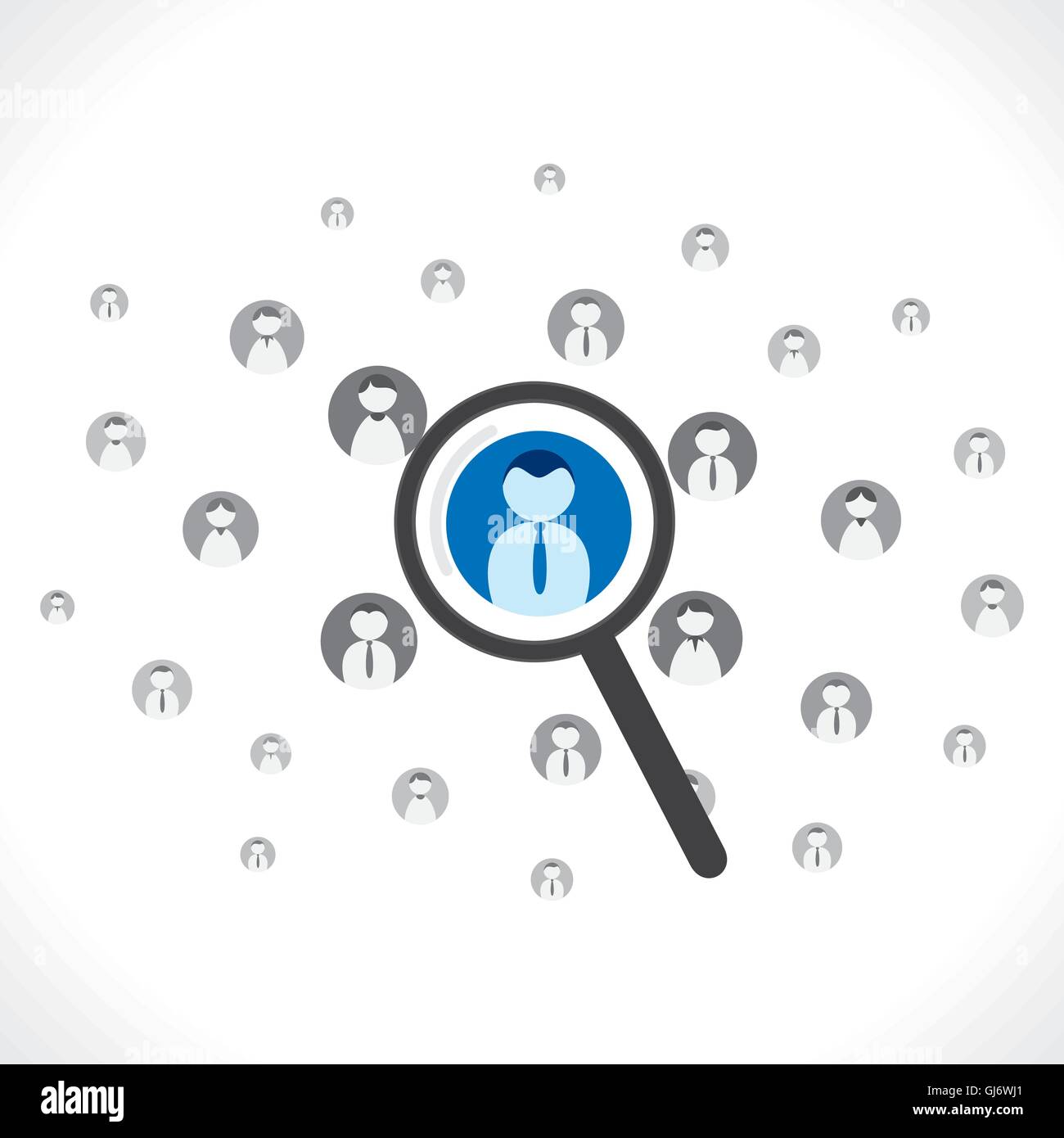 Cerca persone giuste per il lavoro vettore di fondo Illustrazione Vettoriale