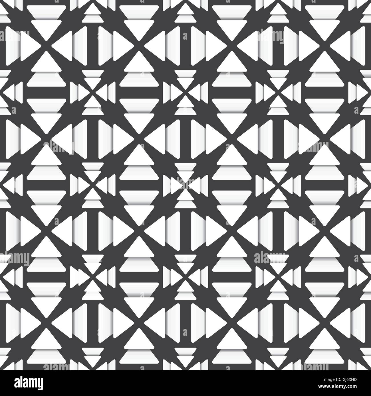 Creative triangolo bianco design pattern nel vettore di nero Illustrazione Vettoriale