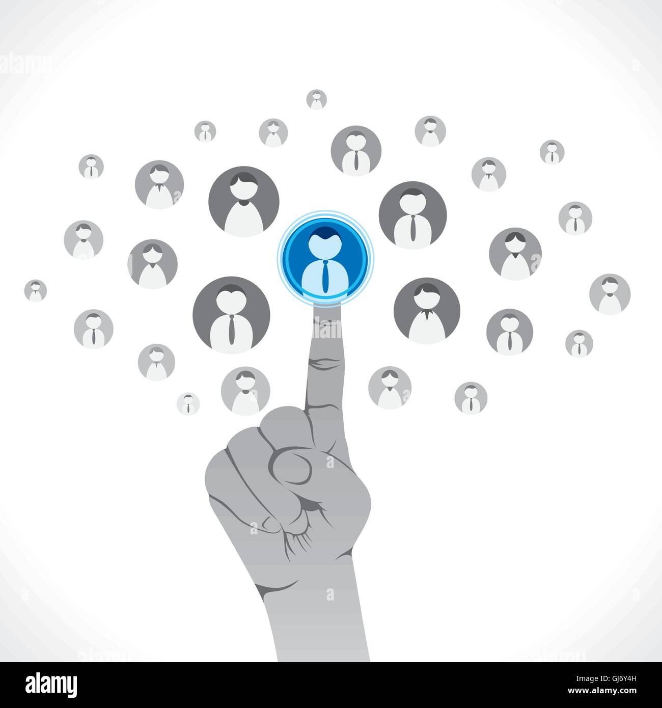 Trovare le persone giuste vettore di fondo Illustrazione Vettoriale