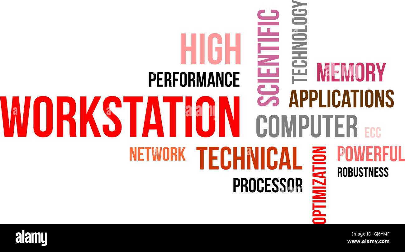 Word cloud - workstation Illustrazione Vettoriale