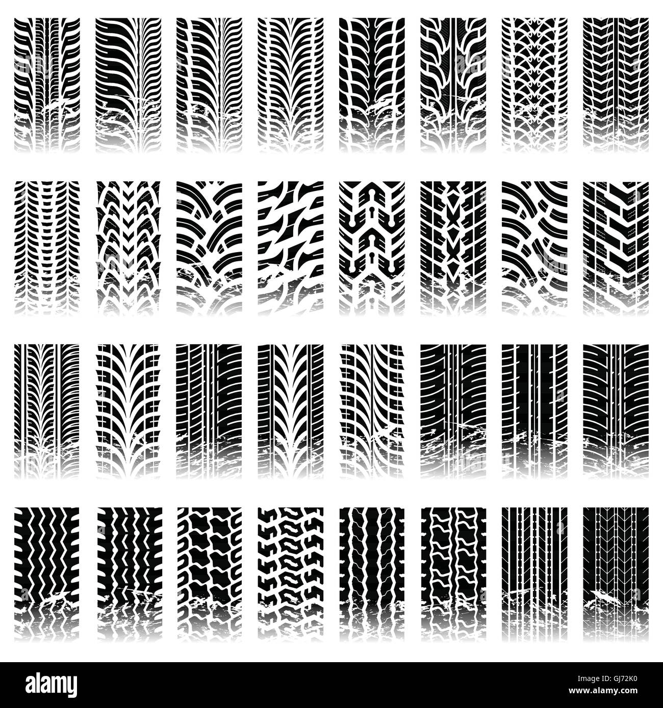 Set di pneumatici piastrellabile via patterns Illustrazione Vettoriale
