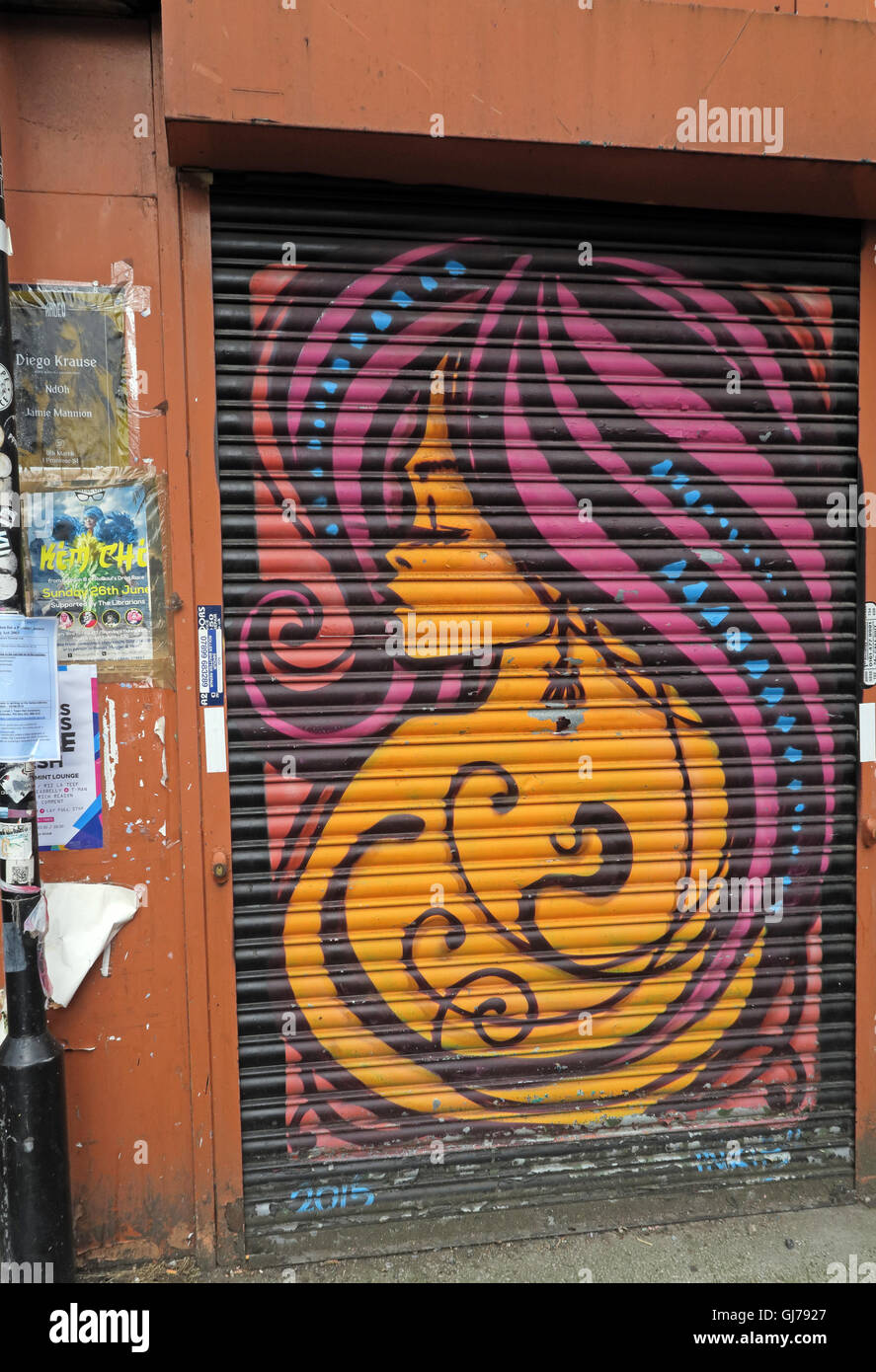 Northern Quarter Artwork, NQ, Manchester North West England, Regno Unito, M1 1JR Foto Stock