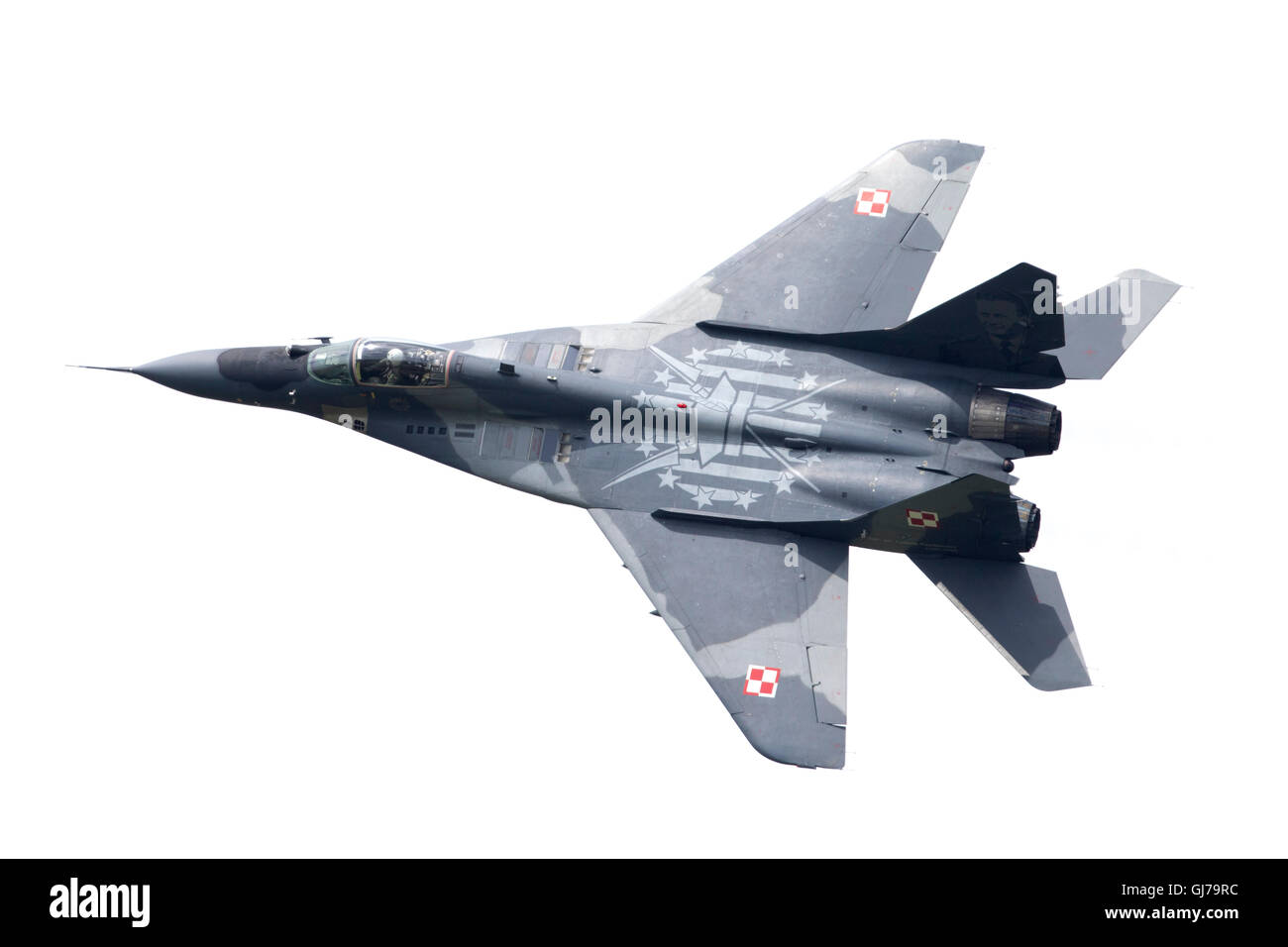 Polish Air Force 1 ELT Mig-29A 108 fulcro a RIAT 2016, Royal International Air Tattoo Foto Stock