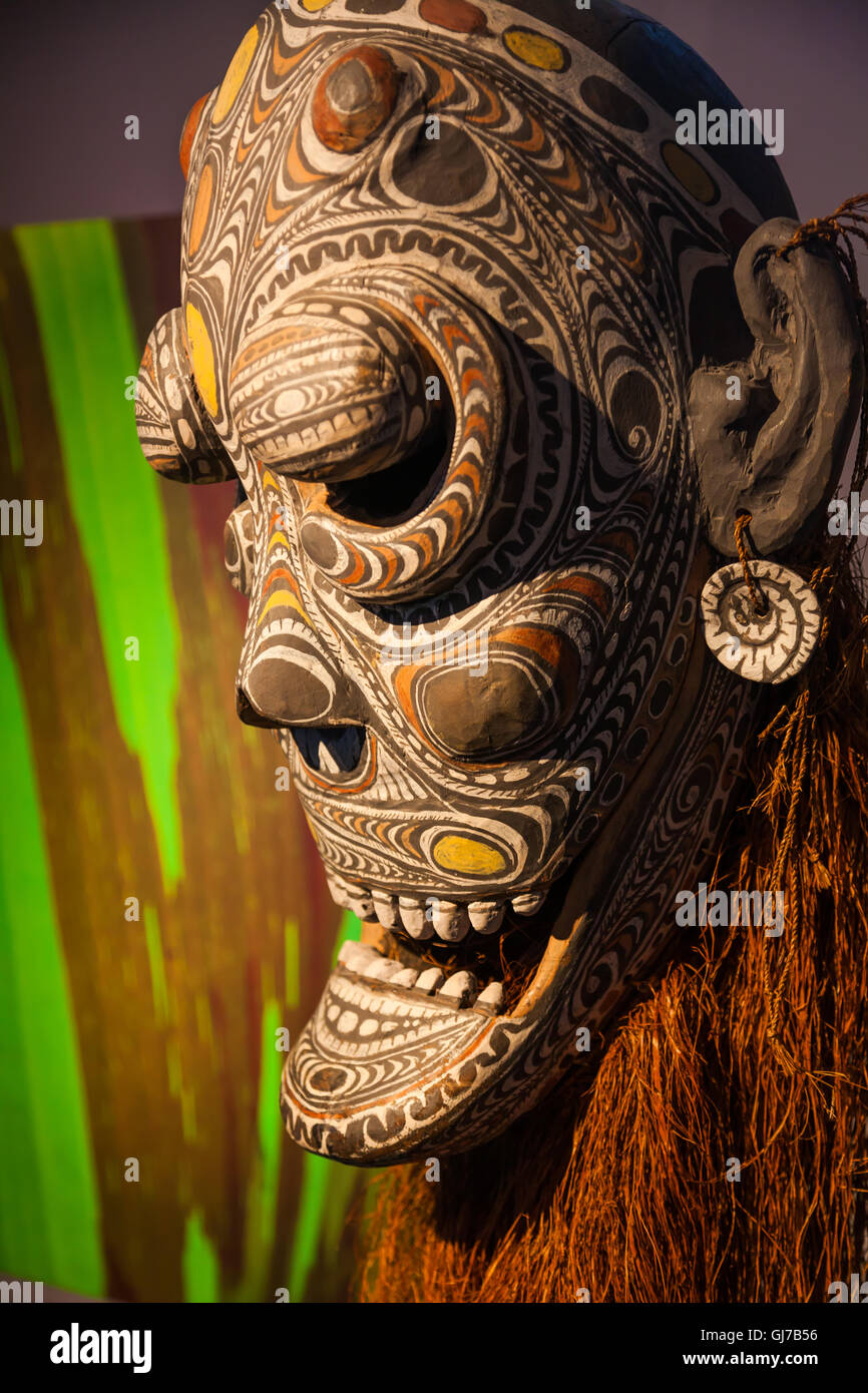 Arte Tribale dal fiume Sepik regione di Papua Nuova Guinea Foto Stock
